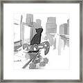 The Grim Reaper Carries An Instrument Case Shaped Framed Print