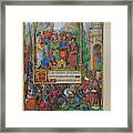 The Israelites Collecting Manna From Heaven Master Of James Framed Print