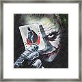 The Joker Heath Ledger Framed Print