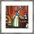 The Lesson Or Making Tortillas Framed Print