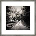 The Lonely Road -textured Photo Art Monochrome Framed Print