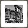 The Mission Bell B/w Framed Print