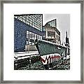 The National Aquarium And Uss Torsk In A December Snow Storm Framed Print