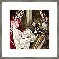 The Nativity By El Greco Framed Print