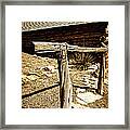 The Old Hitching Post Framed Print