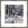 The Oldest Road After The Snow Framed Print