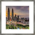 The Petronas Twin Towers Explored Framed Print