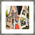 The Pink House Cafe Framed Print
