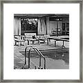 The Pool And Pavilion Of A House Framed Print