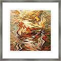 Gray And Orange Peaceful Abstract Art Framed Print