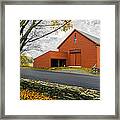 The Red Barn At The John Greenleaf Whittier Birthplace Framed Print