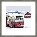 The Red Streetcar Framed Print