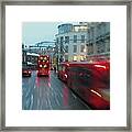 The Red Buses Of London Framed Print
