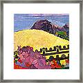 The Sacred Mountain. Parahi Te Marae Framed Print