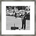 The Saxman In Black And White Framed Print