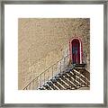 The Staircase To The Red Door Framed Print