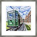 The Stib 1069 Streetcar At The National Capital Trolley Museum I Framed Print