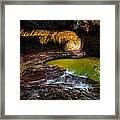 The Subway At Zion National Park - Pano Version Framed Print