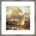 The Swedish Yacht Lejouet, In Amsterdam Harbour, 1674 Framed Print