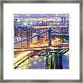 The Three Bridges Of New York City Framed Print