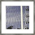 The Top Section Of The Marina Bay Sands As Seen Through The Spokes Of The Singapore Flyer Framed Print