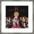 The Virgin And Child Surrounded Framed Print