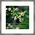 The Word Of The Lord Will Endure Framed Print