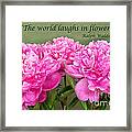 The World Laughs In Flowers Framed Print