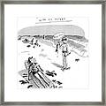 The Young Jacques Cousteau At The Beach Framed Print