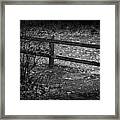 Thefence Black And White Framed Print