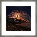 This Is A Shot Of Me Spinning Burning Framed Print