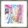 Three Cats In The Alley Framed Print