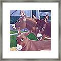 Three Donkeys Framed Print