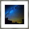 Three Gossips And The Milky Way Framed Print