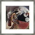 Three Moon Eagle Framed Print