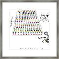 Three Octopi Play Twister On A Giant Mat Framed Print