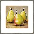 Three Pears Framed Print