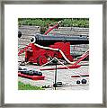 Three Red Canons At Fort Mchenry Framed Print