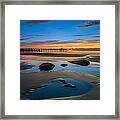 Tide Pool Reflections At Scripps Pier Framed Print