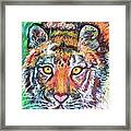 Tiger Lean Framed Print