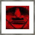 Tiki Mask Red Framed Print