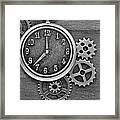 Time In Black And White Framed Print