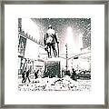 Times Square In The Snow - New York City Framed Print