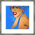 Tina Turner Fierce Blue 2 Framed Print