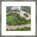 Tiputini River And Rainforest Yasuni Framed Print