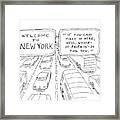 Welcome To New York Framed Print