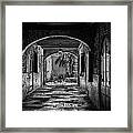 To The Courtyard - Bw Framed Print
