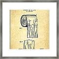 Toilet Paper Roll Patent Drawing From 1891 - Vintage Framed Print