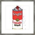 Tomato Spray Can Framed Print