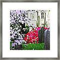 Tombstones In Spring Framed Print